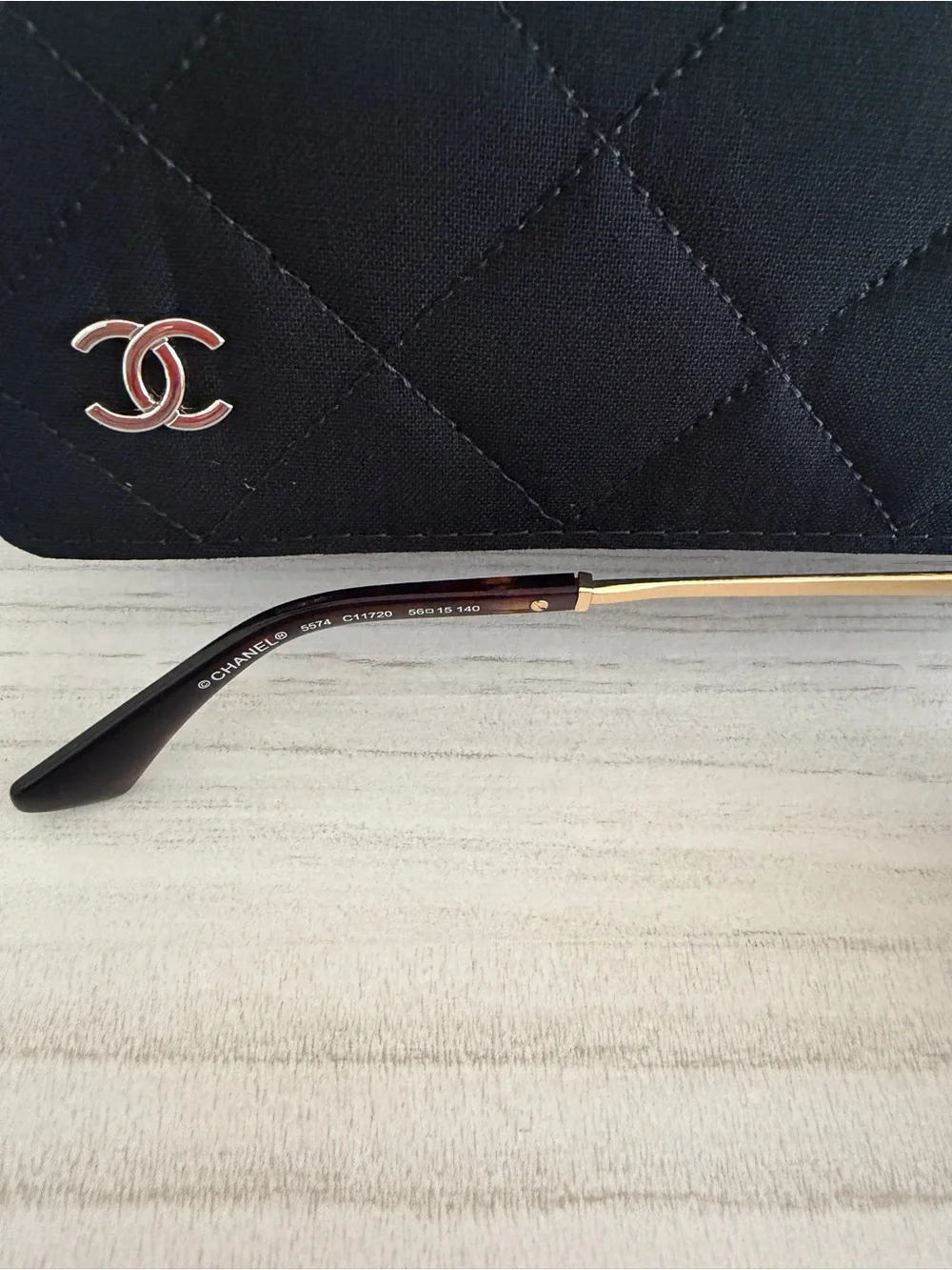 CHANEL Brown Gradient Sunglasses with Gold CC Accents Auth
